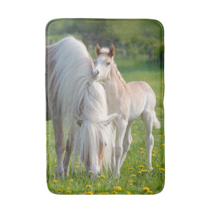 Tapis De Bain Poulain mignon de bébé de chevaux de Haflinger