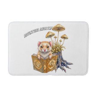 Tapis de bain pour souris lisant Aventure attend