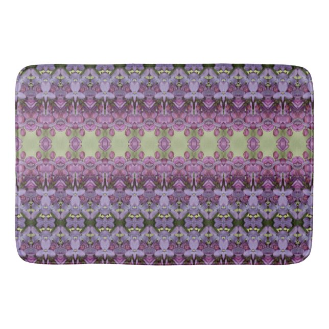 Tapis De Bain Pourpre Accentué Avec Vert Moss (Devant)
