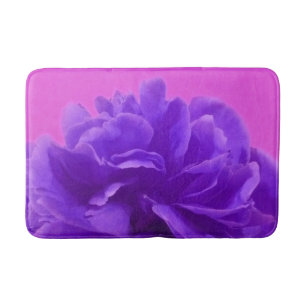 Tapis De Bain Pourpre et framboise floraux