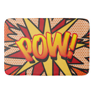 Tapis De Bain POW Amusant Bande Dessinée Rétro Pop Art