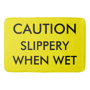 Tapis De Bain Précaution. Glissant si humide
