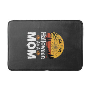 Tapis De Bain Première conception de maman Halloween vintage cou