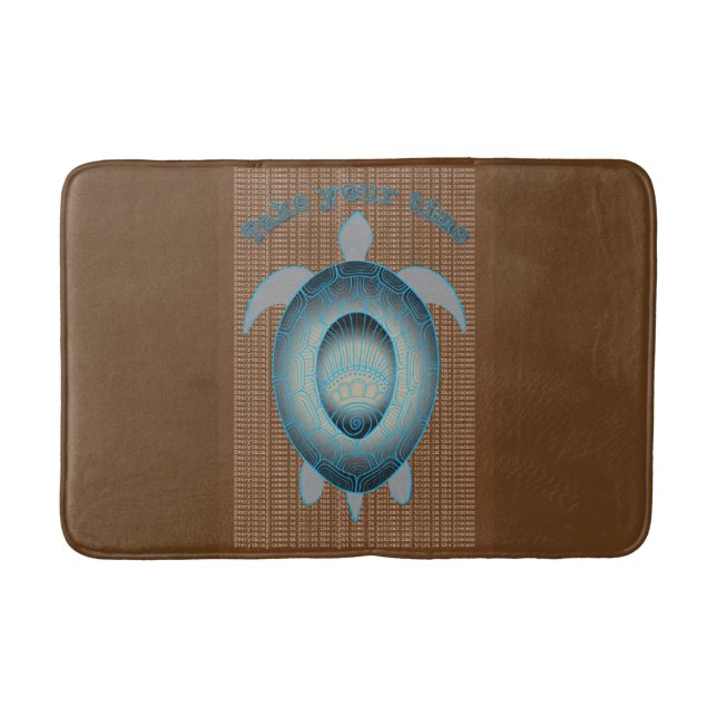 Tapis De Bain Prenez votre temps Turtle motivation citation (Devant)