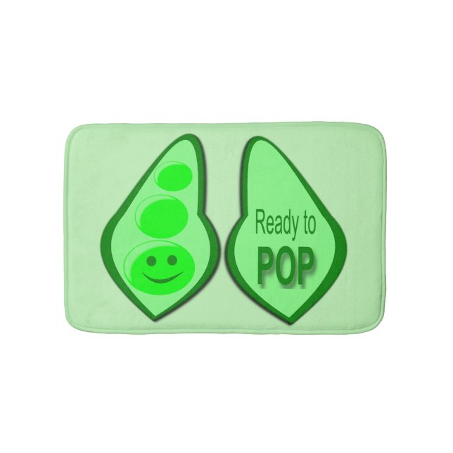 Tapis De Bain Prêt à cueillir des pois verts (Devant)