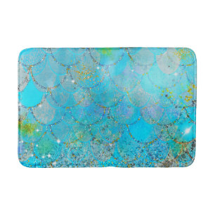 Tapis De Bain Pretty Iridescente Pearl Shimmer Mermaid Scales
