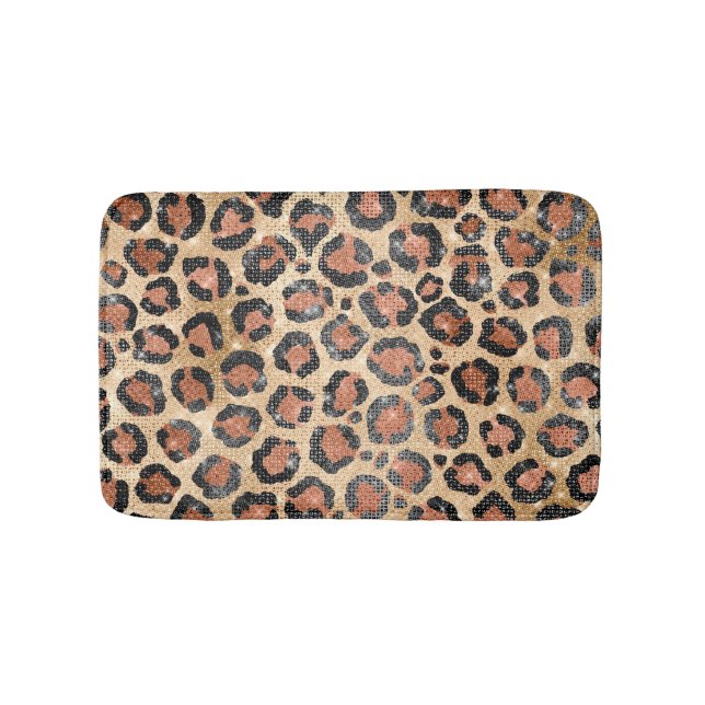 Tapis De Bain Prince d'Or noir Brown Leopard (Devant)