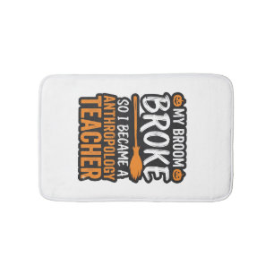 Tapis De Bain Professeur d'anthropologie Balai d'Halloween Cassé