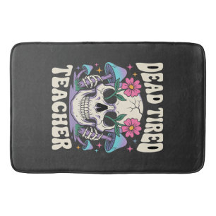 Tapis De Bain Professeur Épuisé Crâne Champignon Halloween Graph