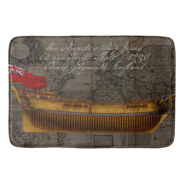Tapis De Bain Profile Painting of Ship Jersey (Devant)