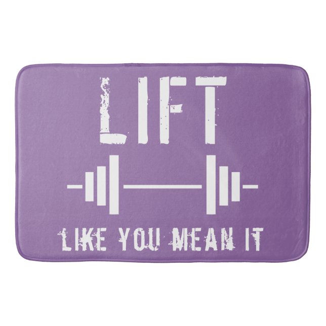 Tapis De Bain Purple Poids Fitness Fitness Gym Bain Mat (Devant)