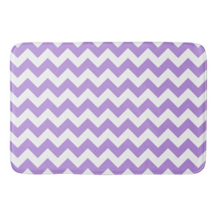 Tapis De Bain Purple Zigzag, Purple Chevron, Motif géométrique