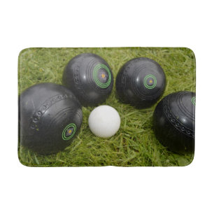 Tapis De Bain Quatre Boules De Pelouse Noires Et Jack,
