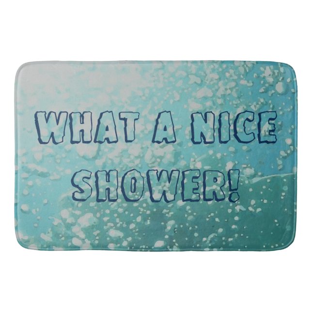 Tapis De Bain QUELLE BELLE DOUCHE D'Eau Bubbles Design Cool (Devant)