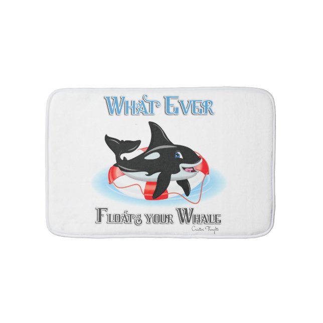 Tapis De Bain Quoi qu'il flotte votre baleine 2 (Devant)