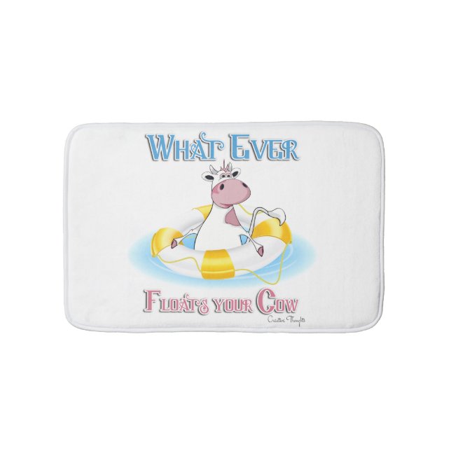 Tapis De Bain Quoi qu'il flotte votre vache 2 (Devant)