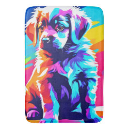 Tapis De Bain Rainbow Hug Dog Art