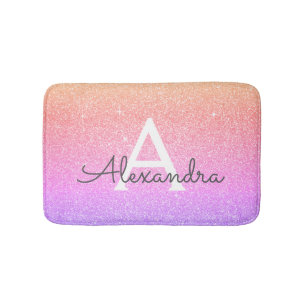 Tapis De Bain Rainbow Pastel Parties scintillant étincelante Mon
