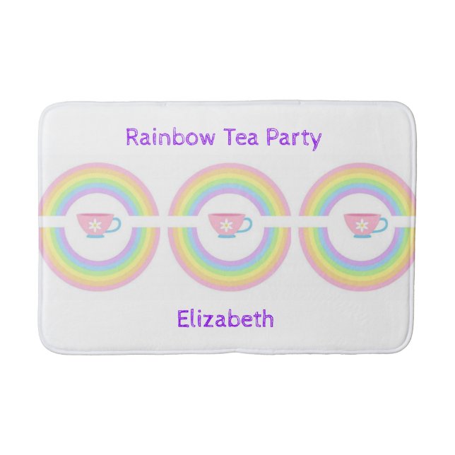 Tapis De Bain Rainbow Tea Party Salle de bain Mat (Devant)