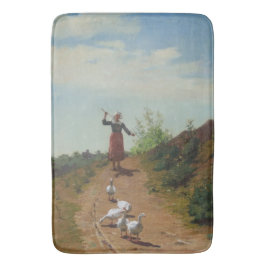 Tapis De Bain Ramener le troupeau d'oies (par Paul Peel)