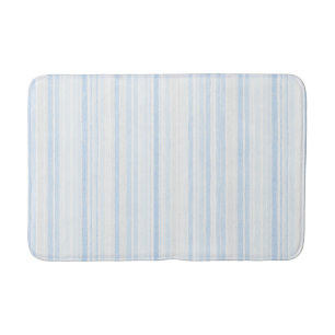 Tapis De Bain Rayures Blanches Bleu Bébé