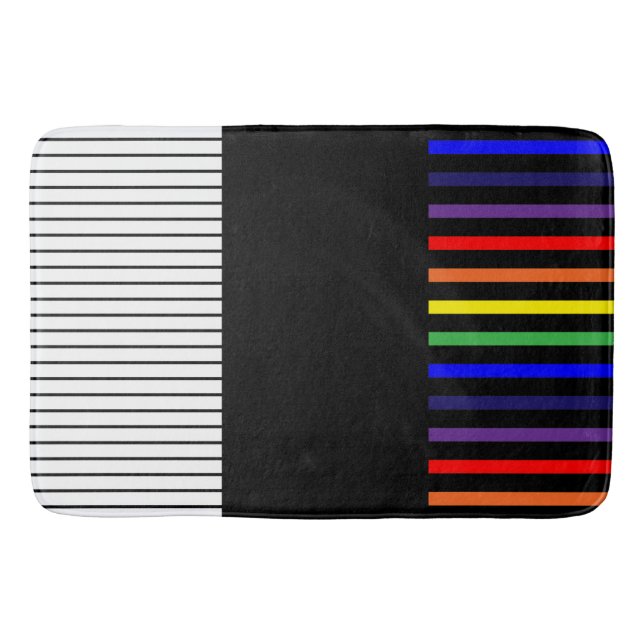 Tapis De Bain Rayures Colour Pop - Arc-en-ciel (Devant)