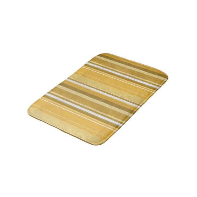 Tapis De Bain Rayures Jaune (Angle)