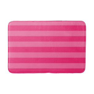 Tapis De Bain Rayures rose pâle et rose chaud