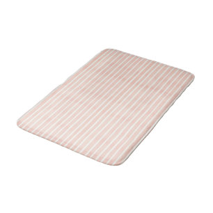 Tapis De Bain Rayures Rose Tendre