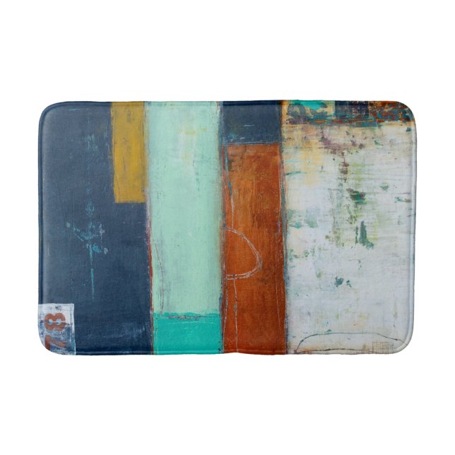 Tapis De Bain Rectangles Abstraites (Devant)
