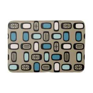 Tapis De Bain Rectangles arrondies MCM du milieu du siècle Gold