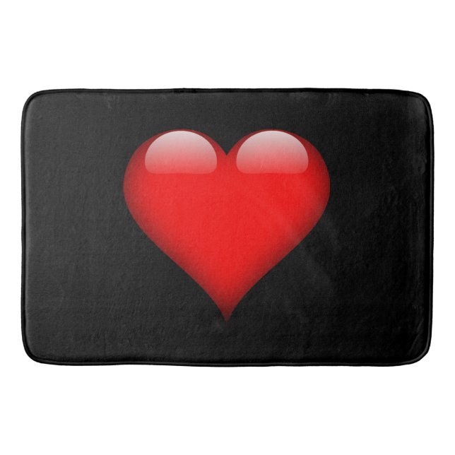 Tapis De Bain Red Heart Mariage d'amour tendance (Devant)