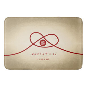 Tapis De Bain Red Knot Union Double Bonheur Mariage chinois