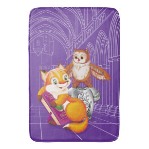 Tapis De Bain renard et hibou