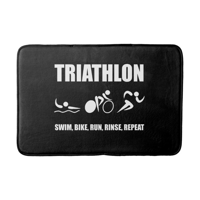Tapis De Bain Répétition de rinçage de triathlon (Devant)