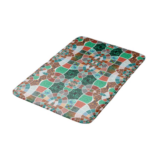 Tapis De Bain Répétition d'images à faible effet fractal (Angle)