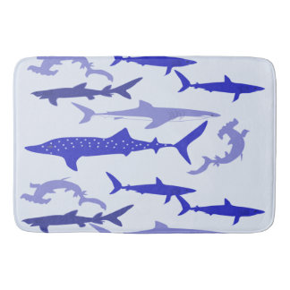 Tapis De Bain Requins bleus