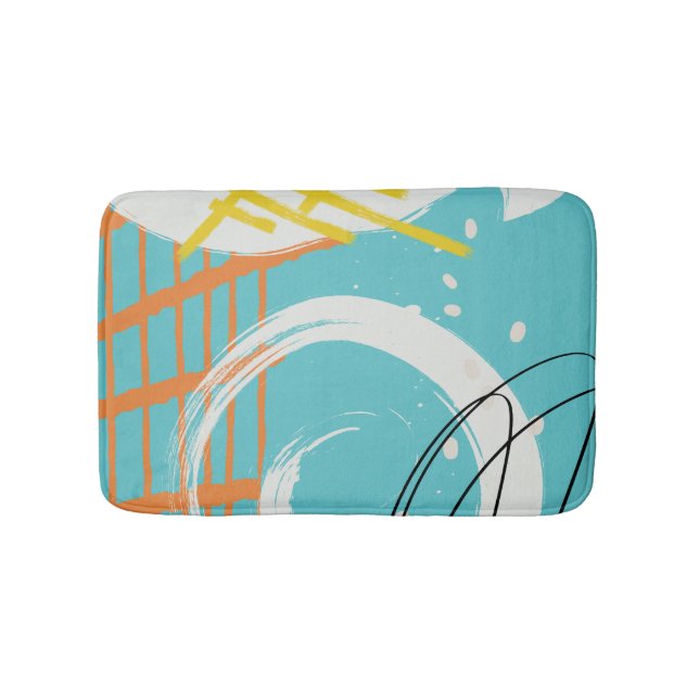 Tapis De Bain Résumés dynamiques #peinture #illustration (Devant)