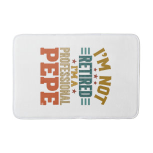 Tapis De Bain Retraite Professionnelle Pepe Typographie Vintage