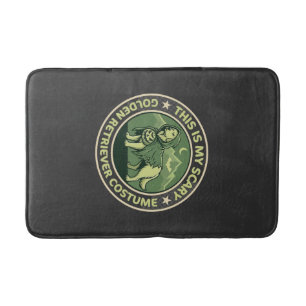 Tapis De Bain Retriever doré Halloween C'est mon Épouvantable_1