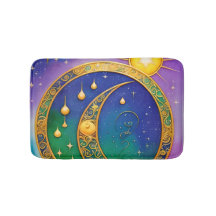 Rétro Boho Soleil Lune Étoiles Hippie Vintage