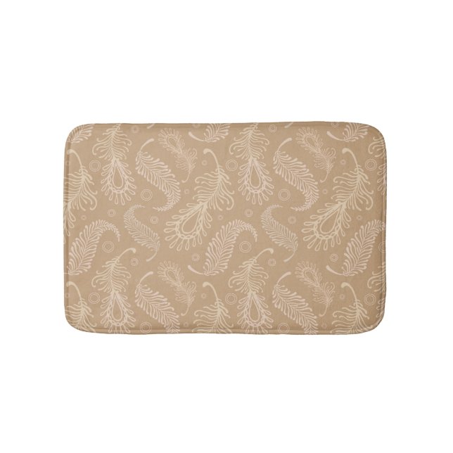 Tapis De Bain Rétro-feater-pâle-motif (Devant)