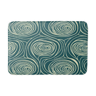 Tapis De Bain Rétro Milieu de Siècle Abstrait Tourbillonnant Sar