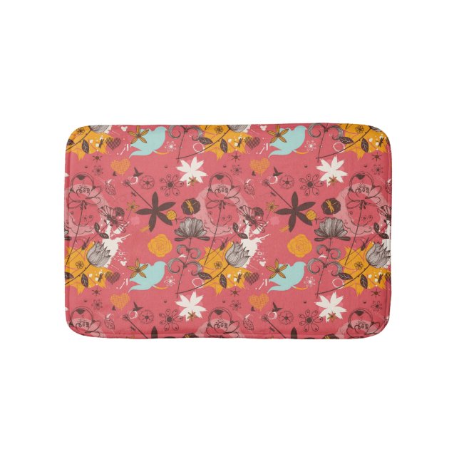 Tapis De Bain Rétro motif floral 4 (Devant)