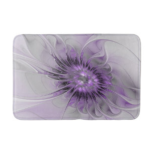 Tapis De Bain Rêve de Fleur de Lavande Art Fractal Abstrait Mode