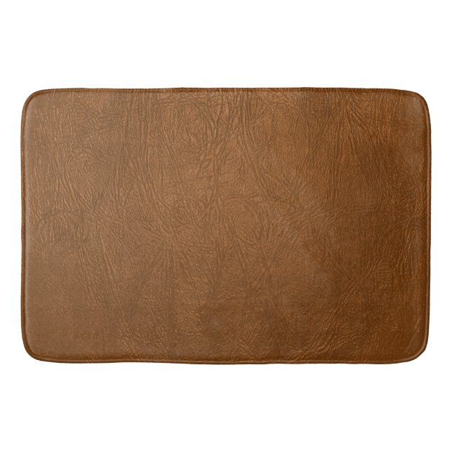 Tapis De Bain Revêtement Brown en cuir de vache (Devant)
