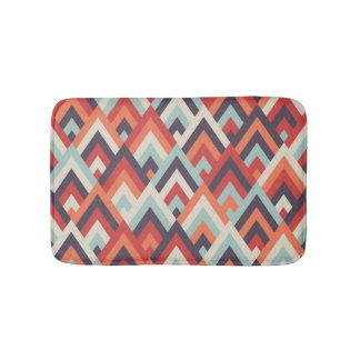 Tapis De Bain Rhombus géométrique : Motif coloré Vintage.