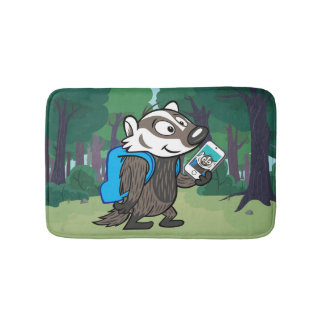 Tapis De Bain Ricky Raccoon| Selfie d'un blaireau de Boomer
