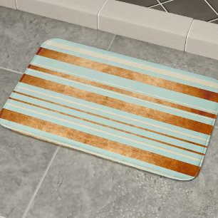 Tapis De Bain Robin Oeuf Bleu Faux Cuivre Grandes Mat de bain mo
