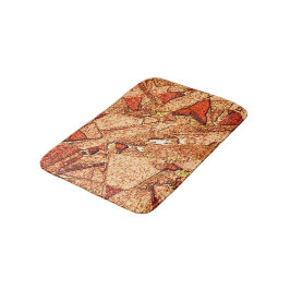 Tapis De Bain Rocher volcanique peint en rouge orange